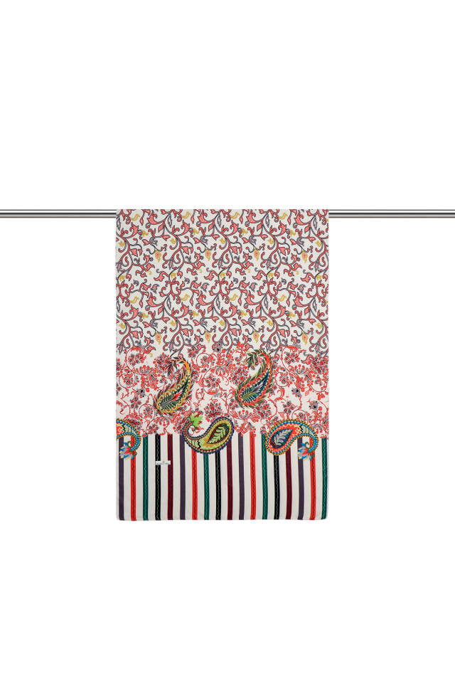 شال ناعم بنقشة اللبلاب الكريمي - 2