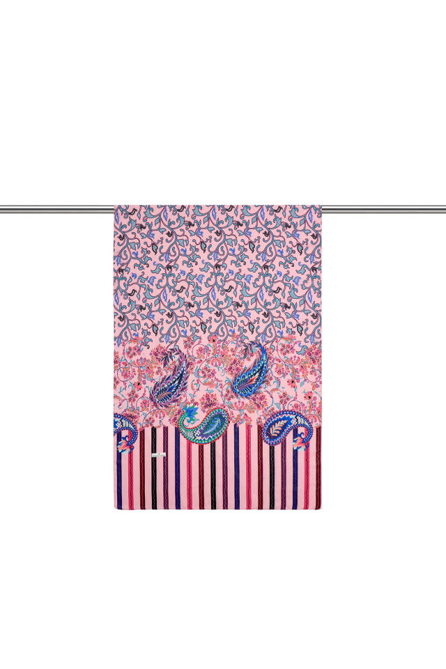 شال ناعم بنقشة اللبلاب الوردي - 2