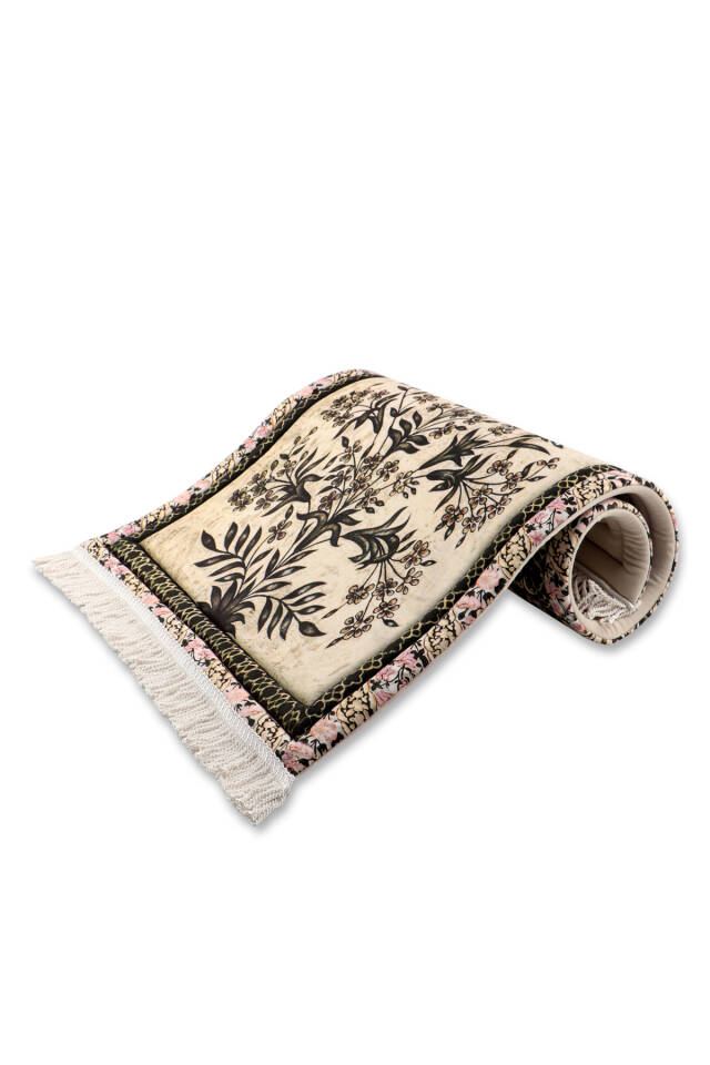 سجادة صلاة إسفنجية مبطنة باللون الأسود - 2