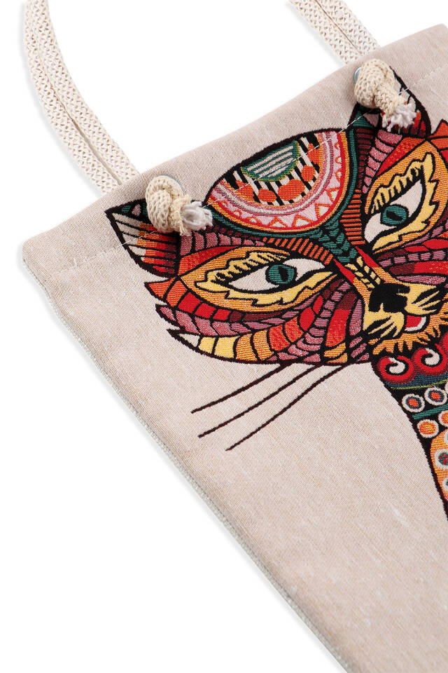 حقيبة كتف بنقشة قطة - 3