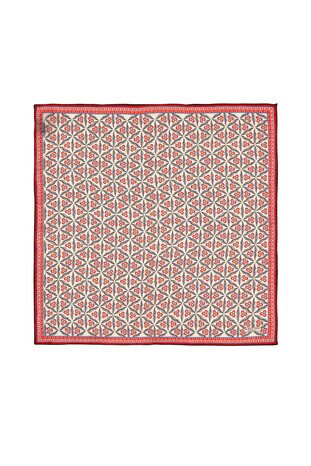 جيب مربع حرير بنمط سينتماني أحمر إكرو 