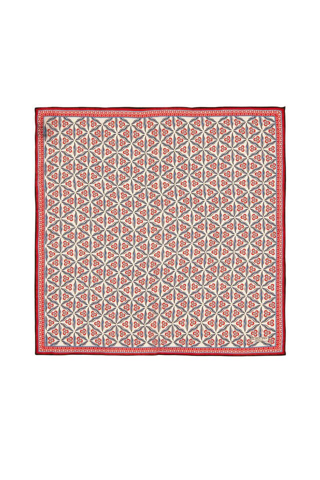 جيب مربع حرير بنمط سينتماني أحمر إكرو 