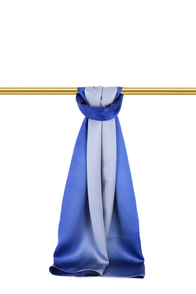 وشاح حريري متدرج ليلكي أرجواني 