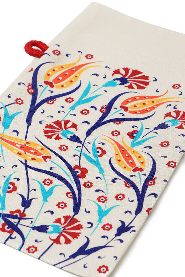 حقيبة صغيرة بنقشة توليب حمراء صفراء - 3