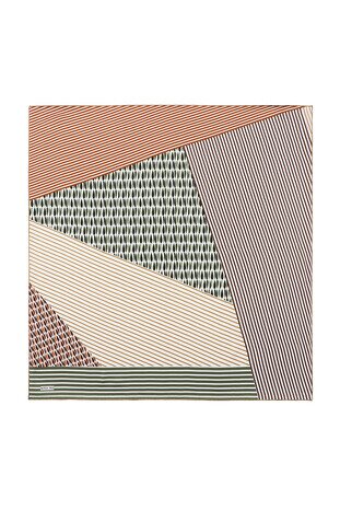 وشاح مربع حرير سورا أخضر دروب 