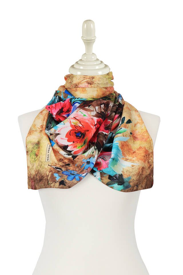 زهرة صفراء حريري الفولار - 2