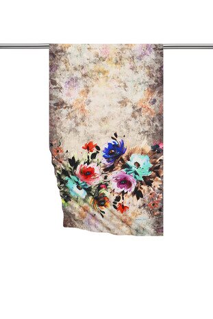 فولار حريري زهرة بنية 