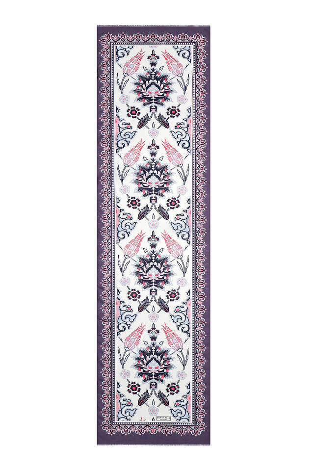 البرقوق الأزرق الداكن البلاط توليب الفوال الحرير فولارد - 4