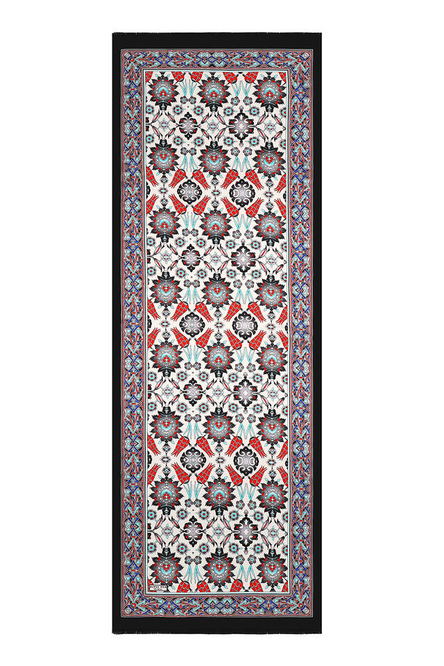 فولارد حرير التوليب باللونين الأبيض والأسود - 4