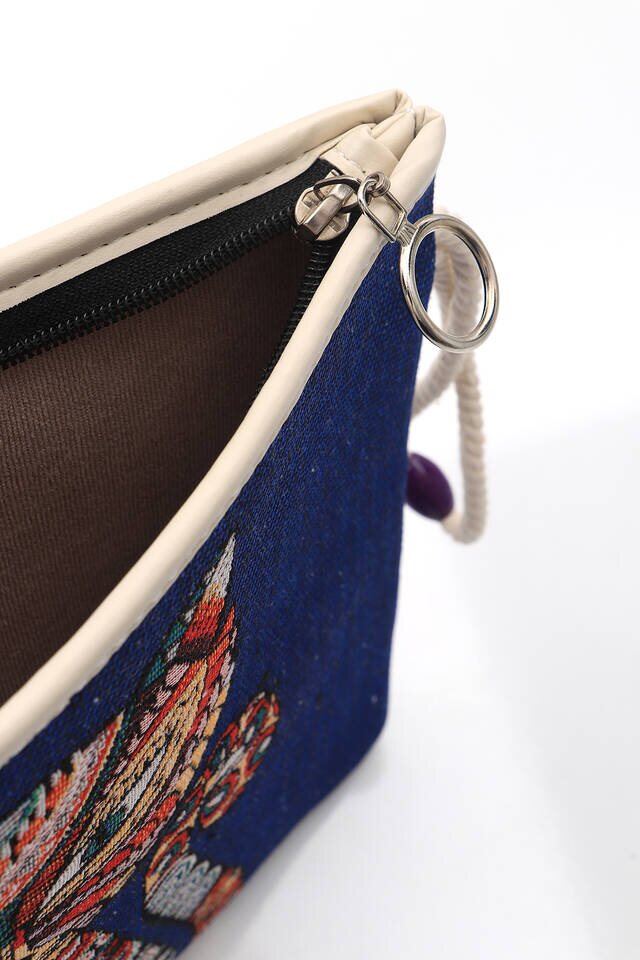 القط نمط نسيج حقيبة يد - 4