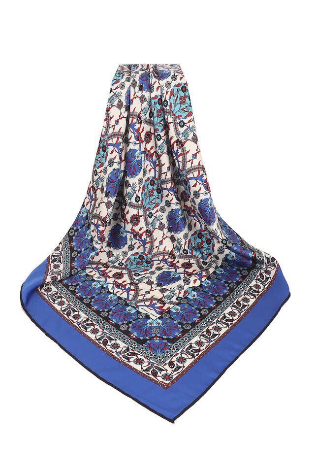 ساكس بلاط توليب وشاح حريري مربع - 3