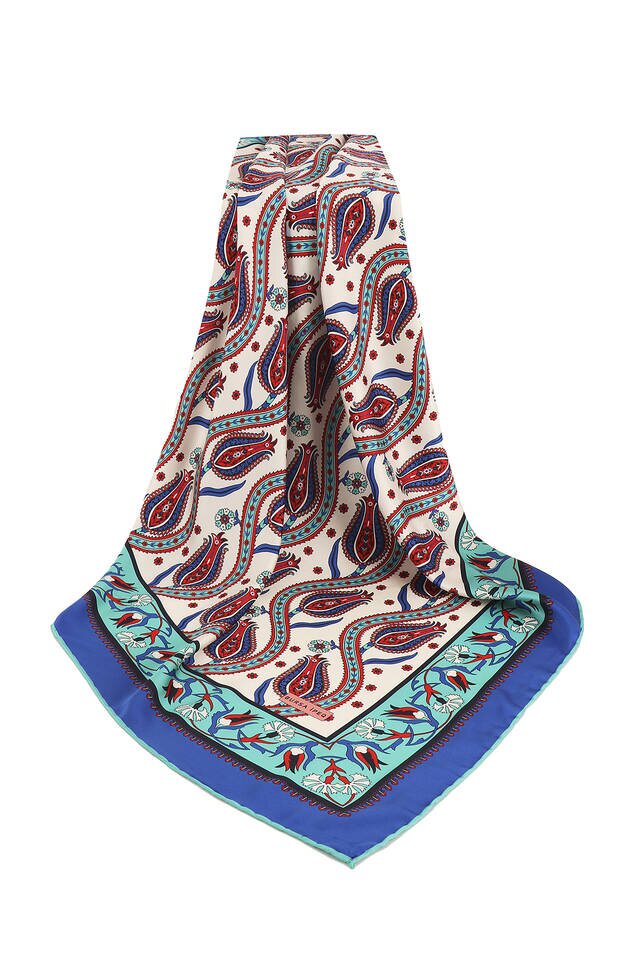 النعناع اللبلاب توليب نمط حريري وشاح مربع - 3