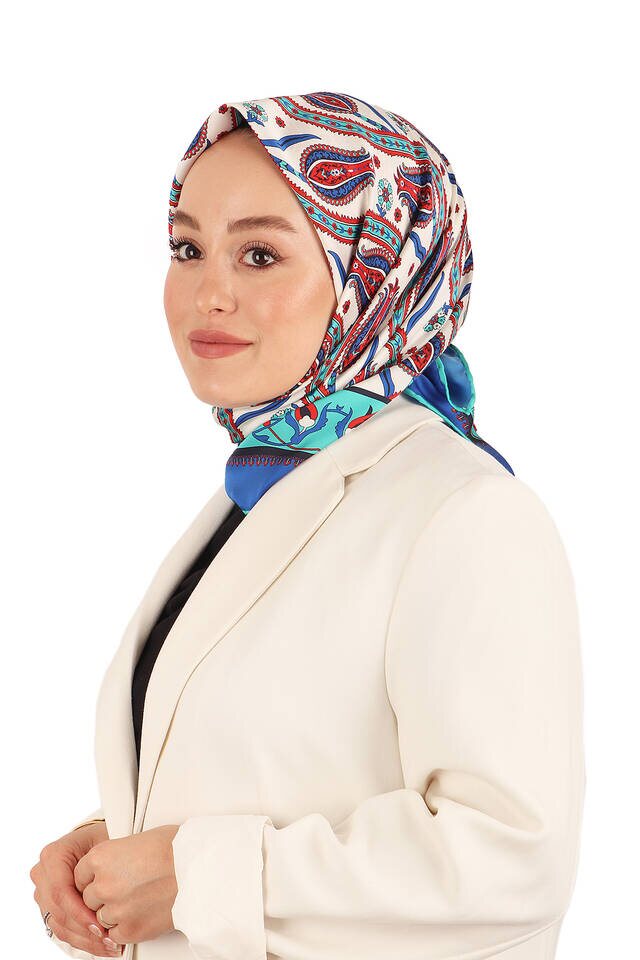 النعناع اللبلاب توليب نمط حريري وشاح مربع - 2