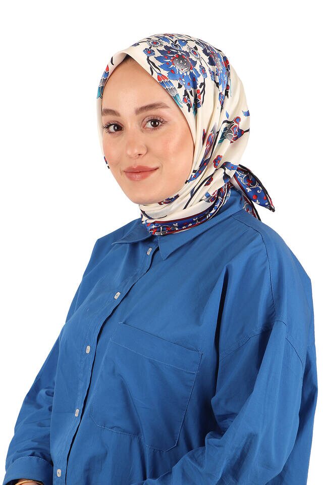 ساكس صف توليب وشاح حريري مربع - 2