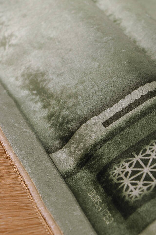 سجادة صلاة المخمل الأخضر - 2