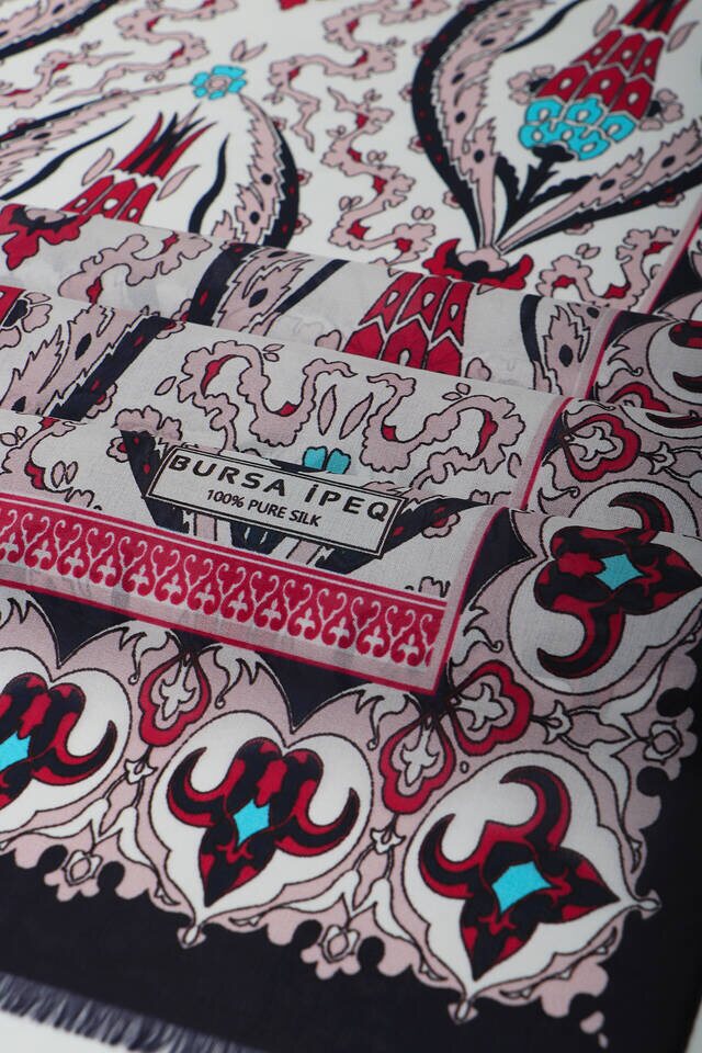 مسحوق أزرق كحلي توليب فوال حرير كبير - 3