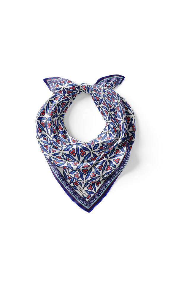 مربع جيب حريري بنمط سينتيماني باللون الأزرق الداكن من ساكس - 2