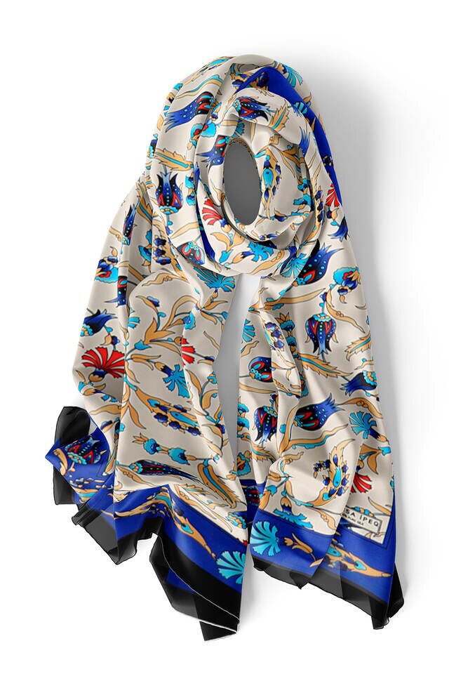 فولار توليب حرير قرنفل أسود من ساكس - 3