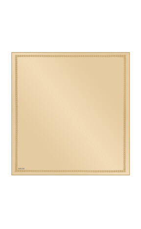 وشاح مربع من الحرير الناعم على شكل فراشة بلون ذهبي فاتح - Thumbnail