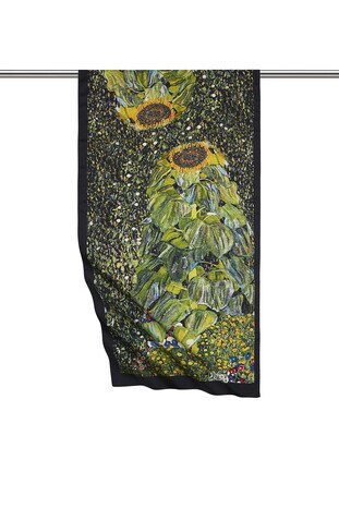 فولار حريري عباد الشمس الأخضر 