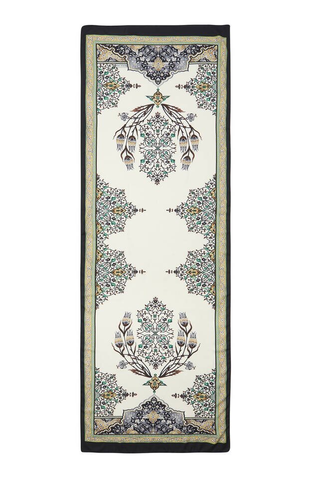 الشمعدان الأسود الذهبي نمط واسع حريري الفولار - 4