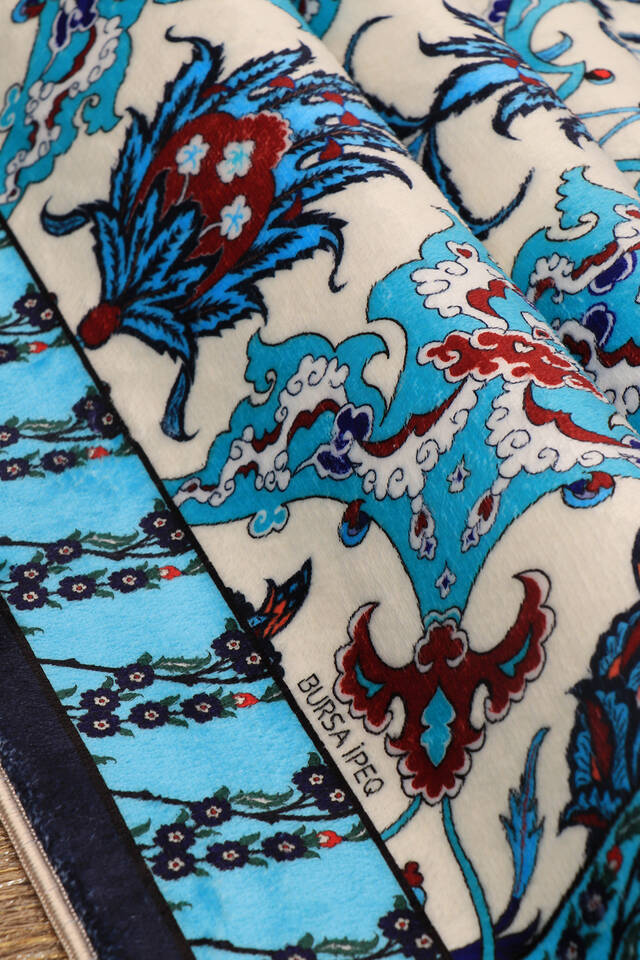 سجادة صلاة من الخيزران باللون الأزرق الداكن - 2