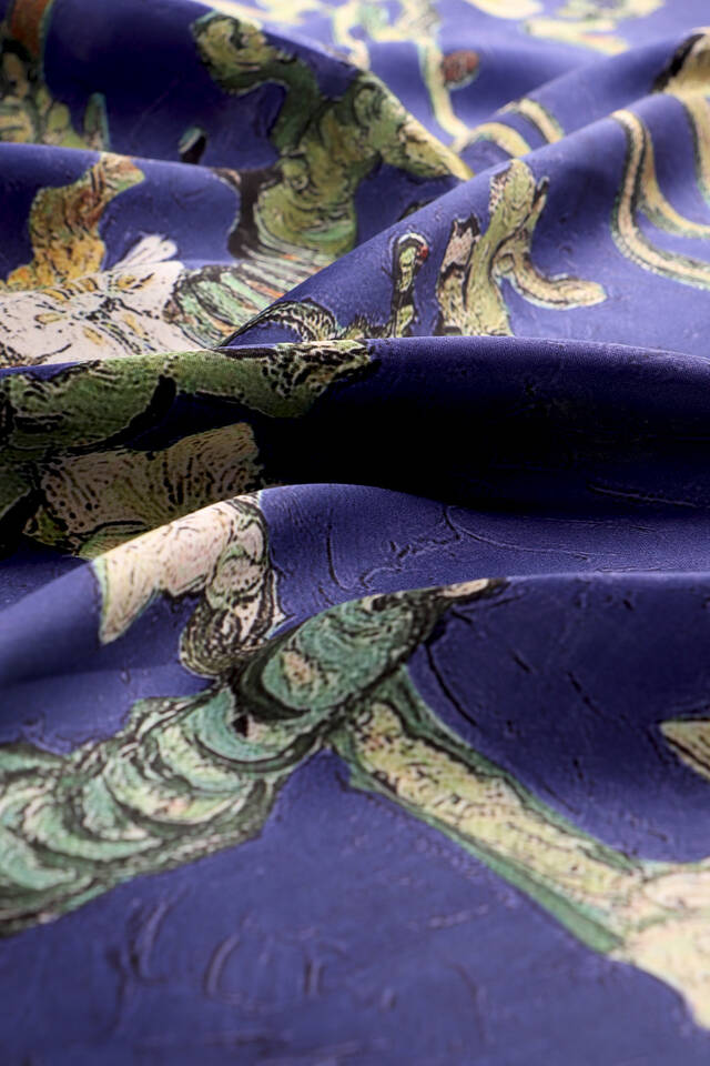 ساكس اللوز زهر سورا الحرير وشاح مربع - 3