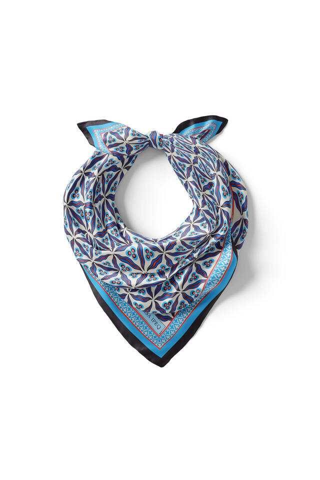 مربع جيب حريري بنمط تشينتماني أسود - 2