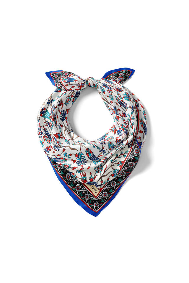 مربع جيب حريري بنمط توليب من ساكس - 2