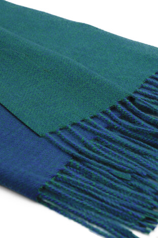 شال شتوي مزدوج الجوانب باللون الأخضر من ساكس - Thumbnail