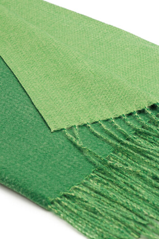 شال شتوي مزدوج الجوانب باللون الأخضر من بينيتون - Thumbnail
