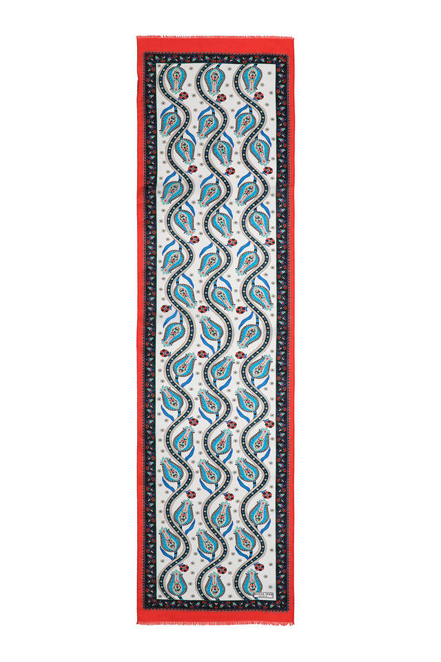 أحمر أسود صف توليب فوال الحرير فولارد - 4