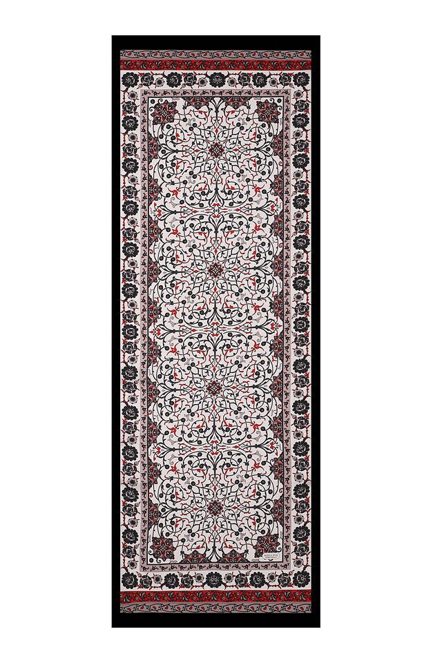 فولار حرير أسود آيفي رمادي - 4