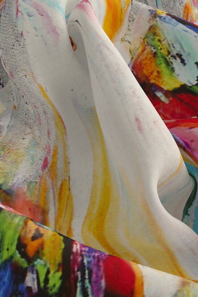 أبيض جيب نمط الملاك الحرير مربع - 3