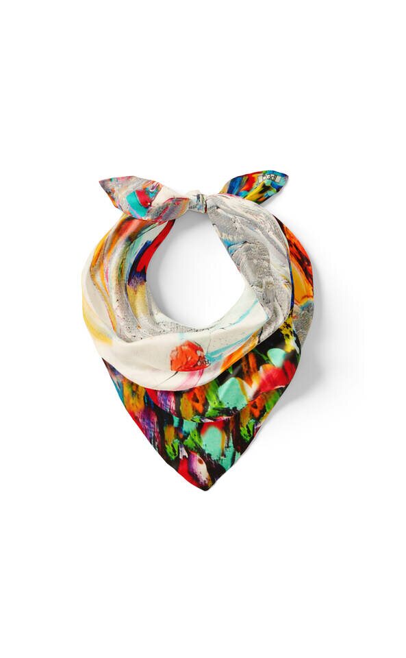 أبيض جيب نمط الملاك الحرير مربع - 2