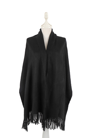 شال أسود أنجورا 