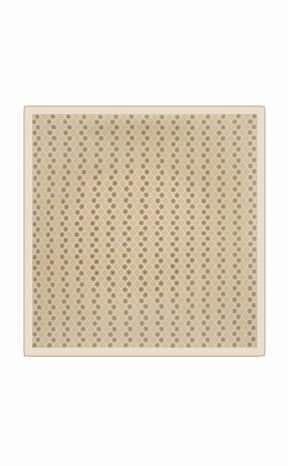 وشاح مربع حرير مونوغرام بيج 