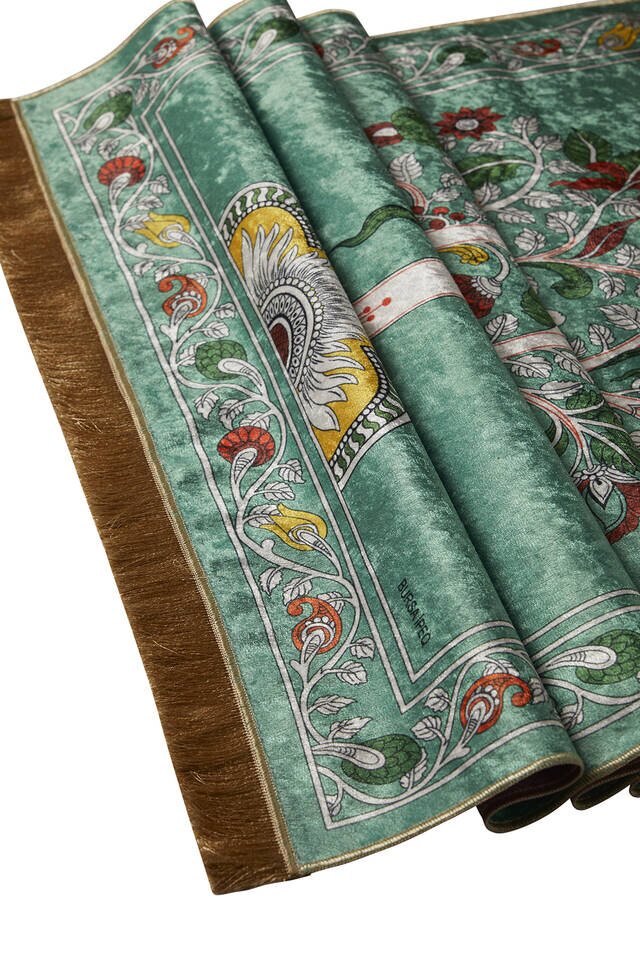 سجادة صلاة المخمل الأخضر - 3