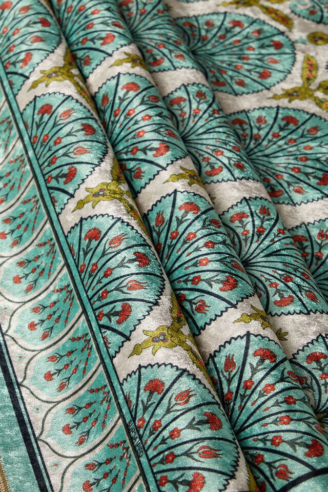 سجادة صلاة النعناع المخملية - 2