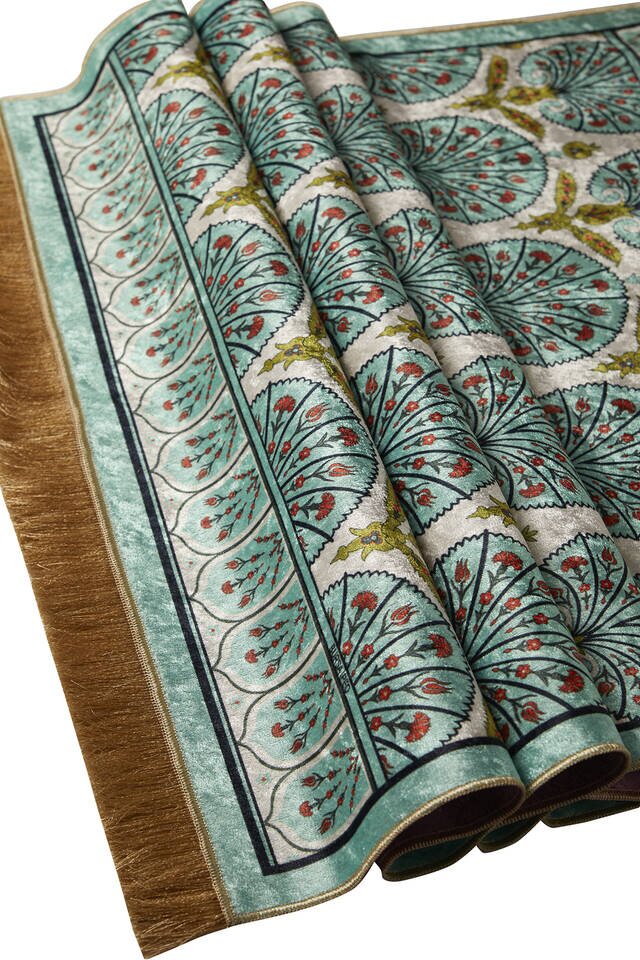 سجادة صلاة النعناع المخملية - 3