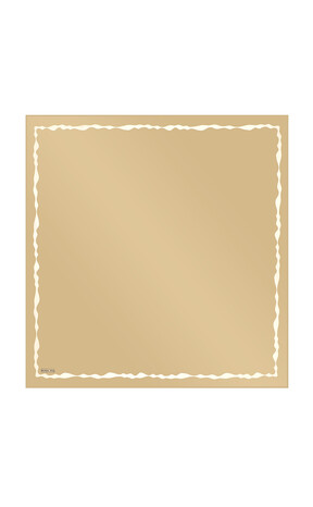 وشاح مربع الحرير موجة المياه الحدود الذهبية 