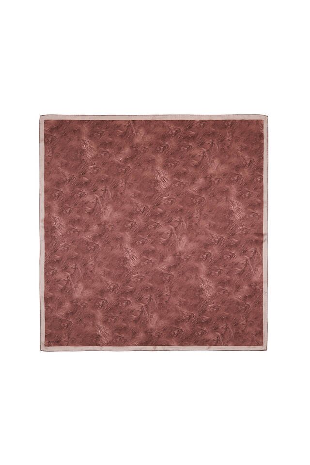 كستنائي فرشاة وشاح الحرير مربع 