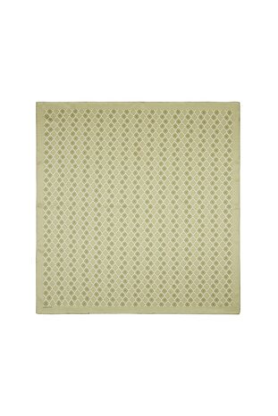 وشاح مربع حرير مونوغرام أخضر 