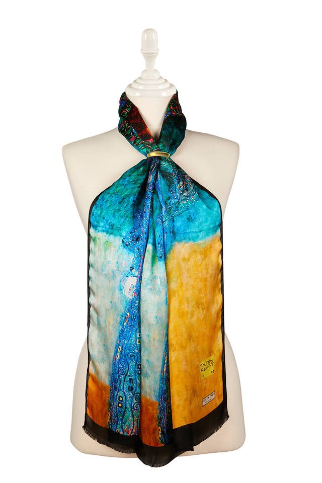 زيتية خضراء من Emile Föge Silk Painting Foulard - Bursa İpek