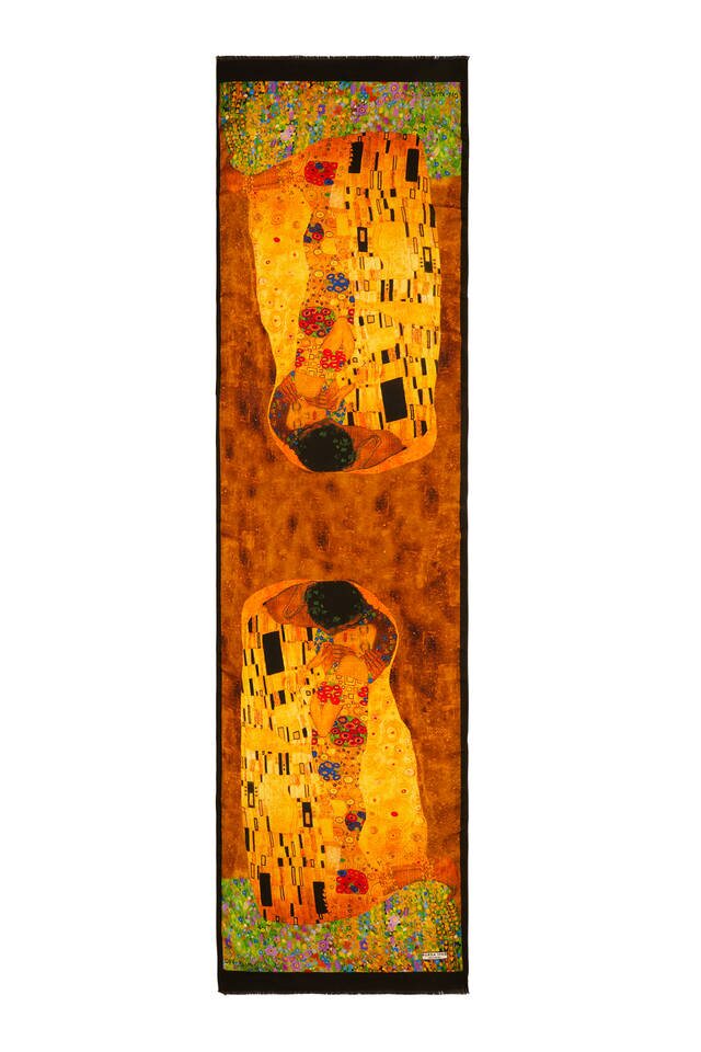 قبلة صفراء رسم حرير فولارد - 5