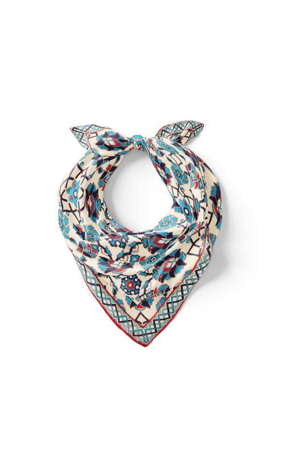 مربع جيب حرير بنمط أزرق كحلي - 2