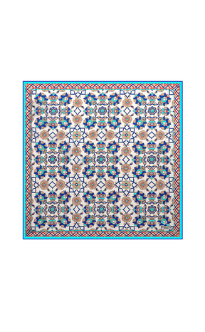 جيب حرير بنمط ذهبي إكرو مربع 