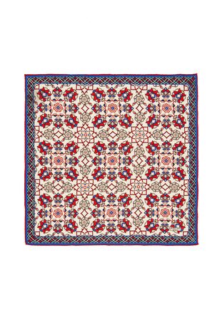 جيب مربع حرير بنمط عزر أحمر إكرو 