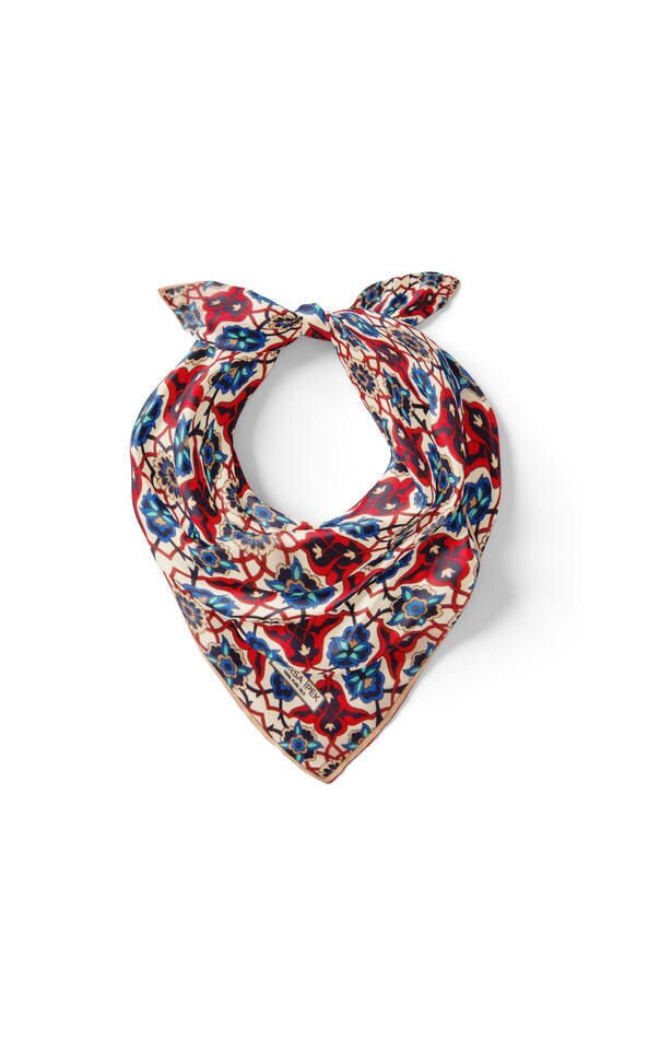 مربع الجيب الأحمر الأزرق الداكن نمط لولبي الحرير - 2