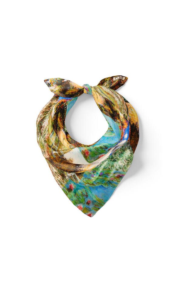 مربع الجيب الحريري بنمط كلية مونيه الخضراء - 2